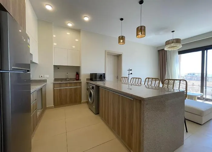 Lagoon View Shedwan With Pool View & Rooftop شقة *